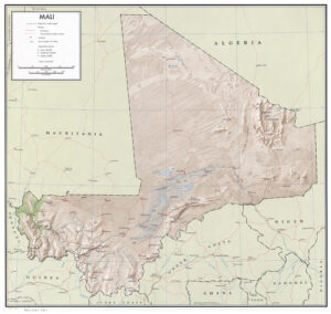 Carte physique du Mali