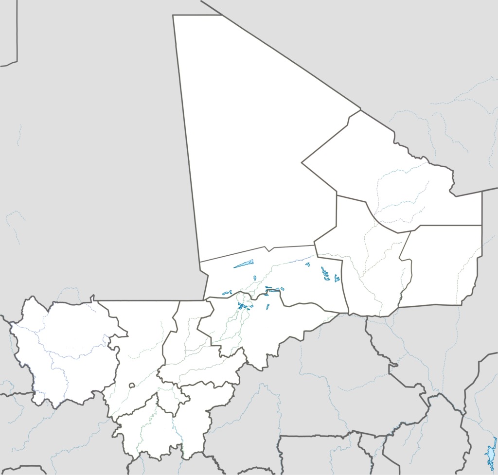 Carte vierge du Mali.