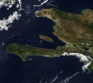 Image satellite d'Haïti.