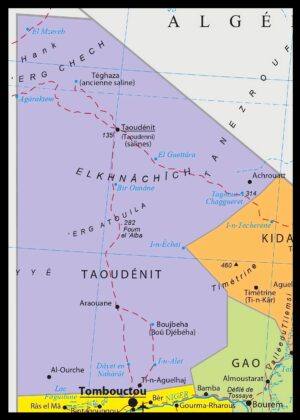 Carte de la région de Taoudénit