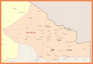 Carte de la région de Kidal