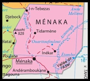 Carte de la région de Ménaka