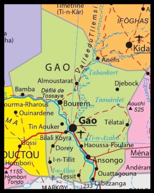 Carte de la région de Gao