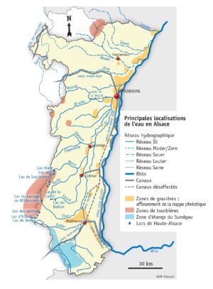 Carte hydrographique de l’Alsace