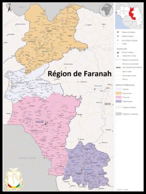 Carte de la région de Faranah