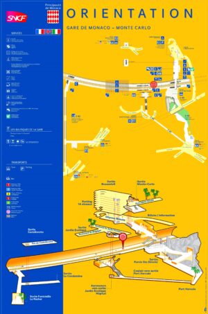Plan de la gare de Monaco-Monte-Carlo