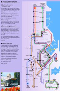 Plan schématique du réseau de bus de Monaco.