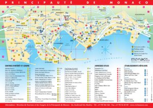 Carte touristique de Monaco