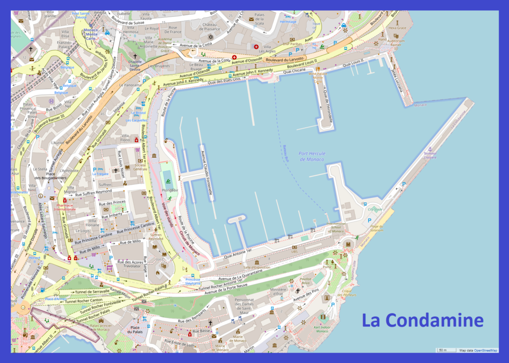 Plan de la Condamine, Monaco.