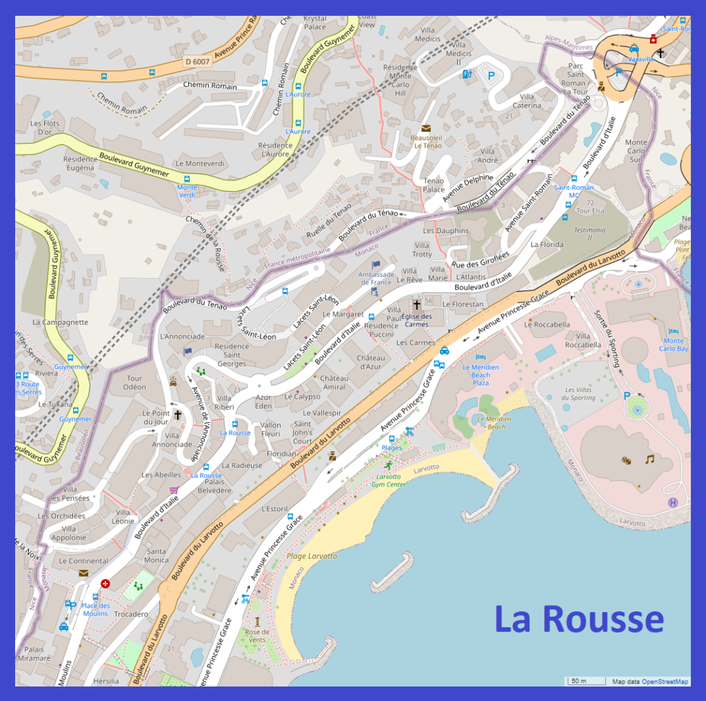 Plan de La Rousse, Monaco.