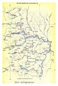Carte hydrographique du Luxembourg de 1885.