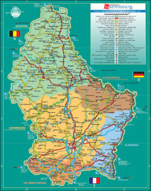 Carte touristique du Luxembourg