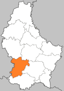 Carte de localisation du canton de Capellen au Luxembourg.