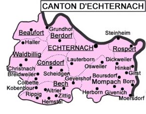 Carte du canton d’Echternach