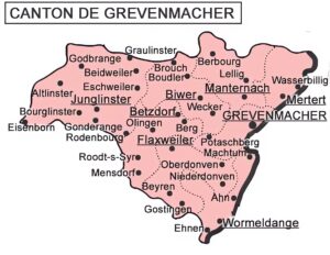Carte du canton de Grevenmacher