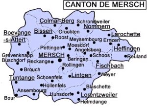 Carte du canton de Mersch