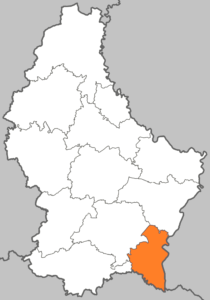 Carte de localisation du canton de Remich au Luxembourg.