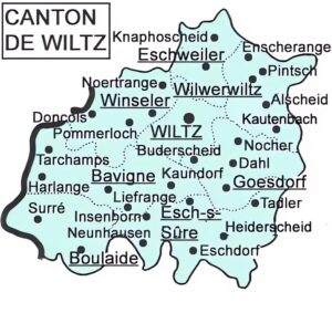 Carte du canton de Wiltz