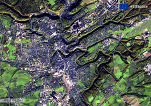 Image satellite de Luxembourg-Ville.