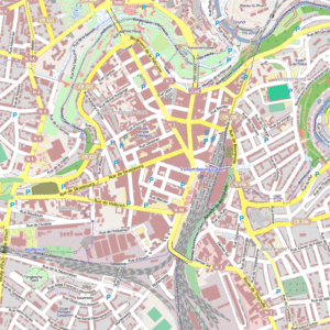Plan du centre de Luxembourg-Ville.