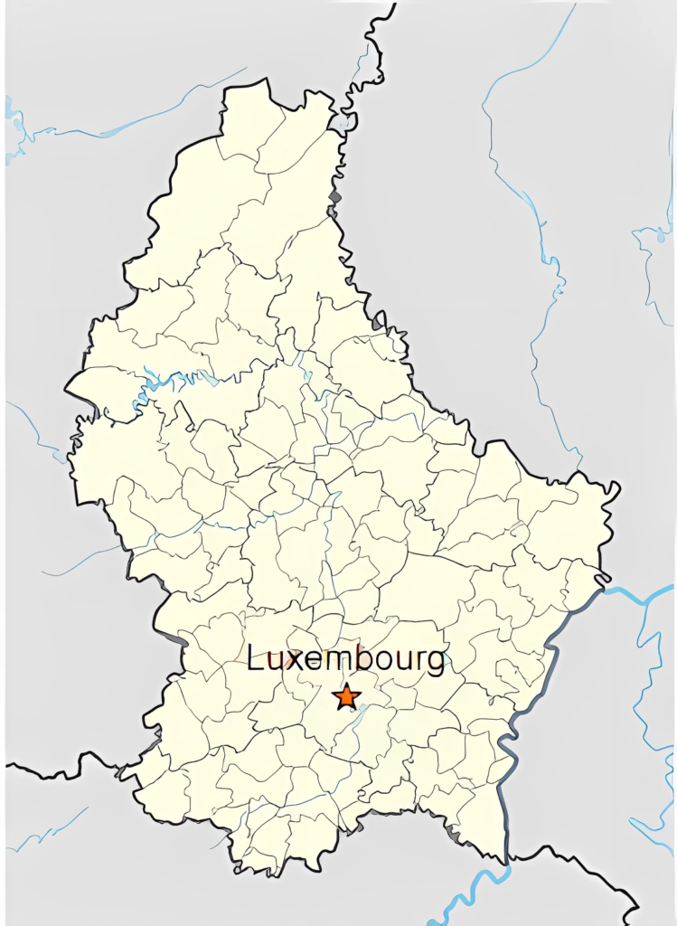 Carte de localisation de Luxembourg-Ville.