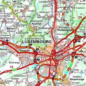 Carte routière de Luxembourg-Ville