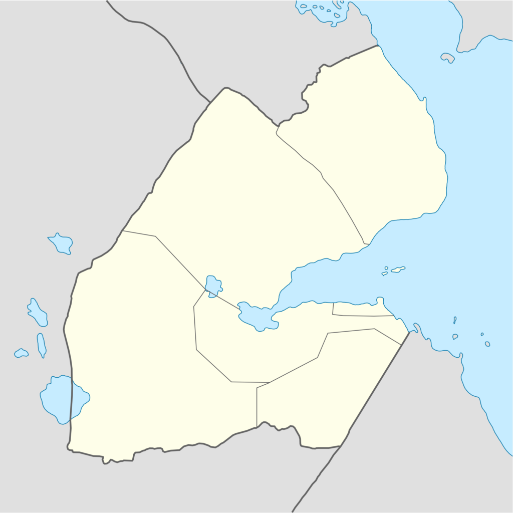 Carte vierge de Djibouti.