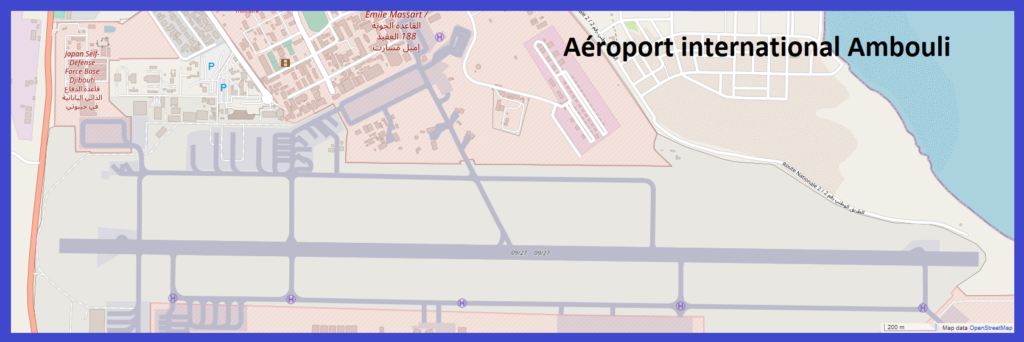 Plan de l'aéroport international Ambouli.