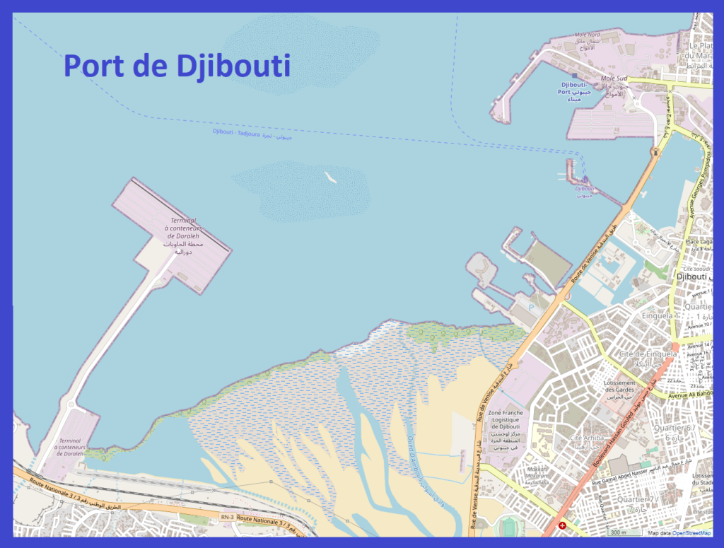 Plan du port de Djibouti.