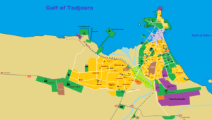 Carte de la ville de Djibouti.