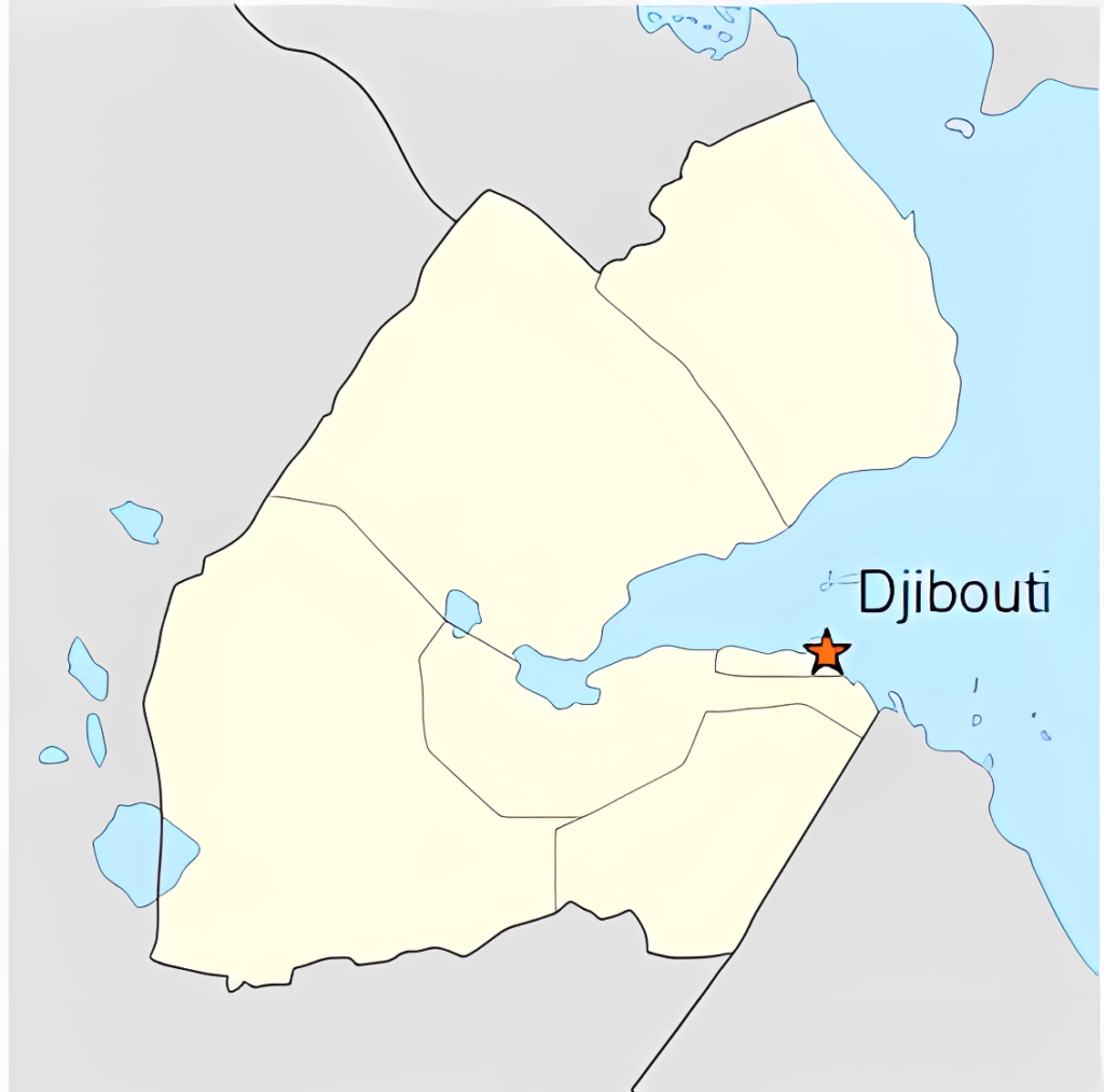 Carte de localisation la ville de Djibouti.