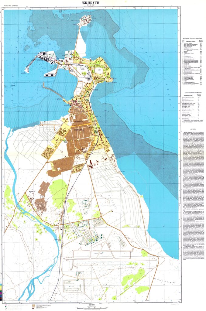 Plan des rues de la ville de Djibouti.