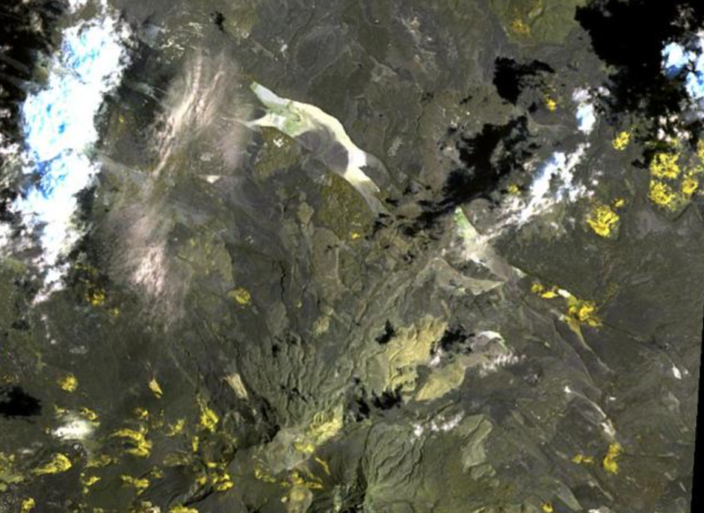 Image satellite du champ volcanique de Gufa.