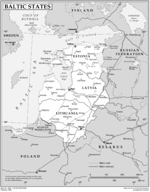 Carte des pays baltes