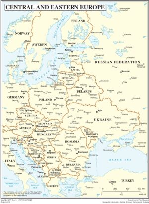 Carte de l’Europe centrale et orientale