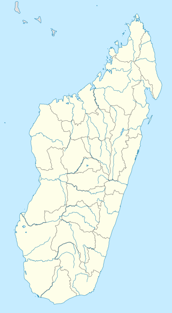 Carte vierge de Madagascar.
