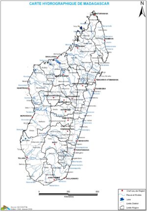 Carte hydrographique de Madagascar