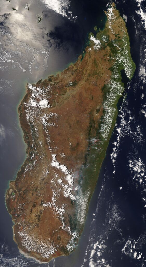 Image satellite Madagascar.