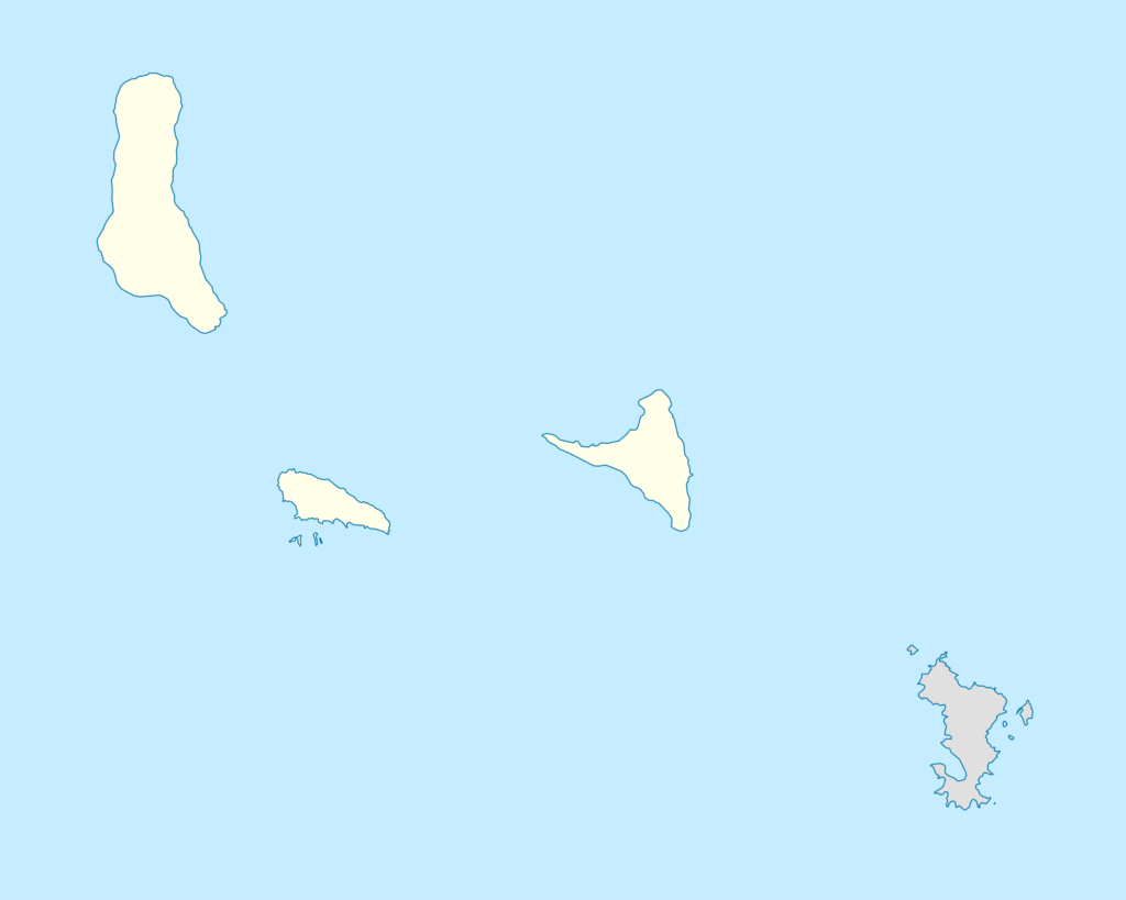 Carte vierge des Comores.