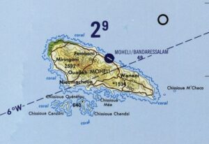 Carte topographique de l'île de Mohéli.