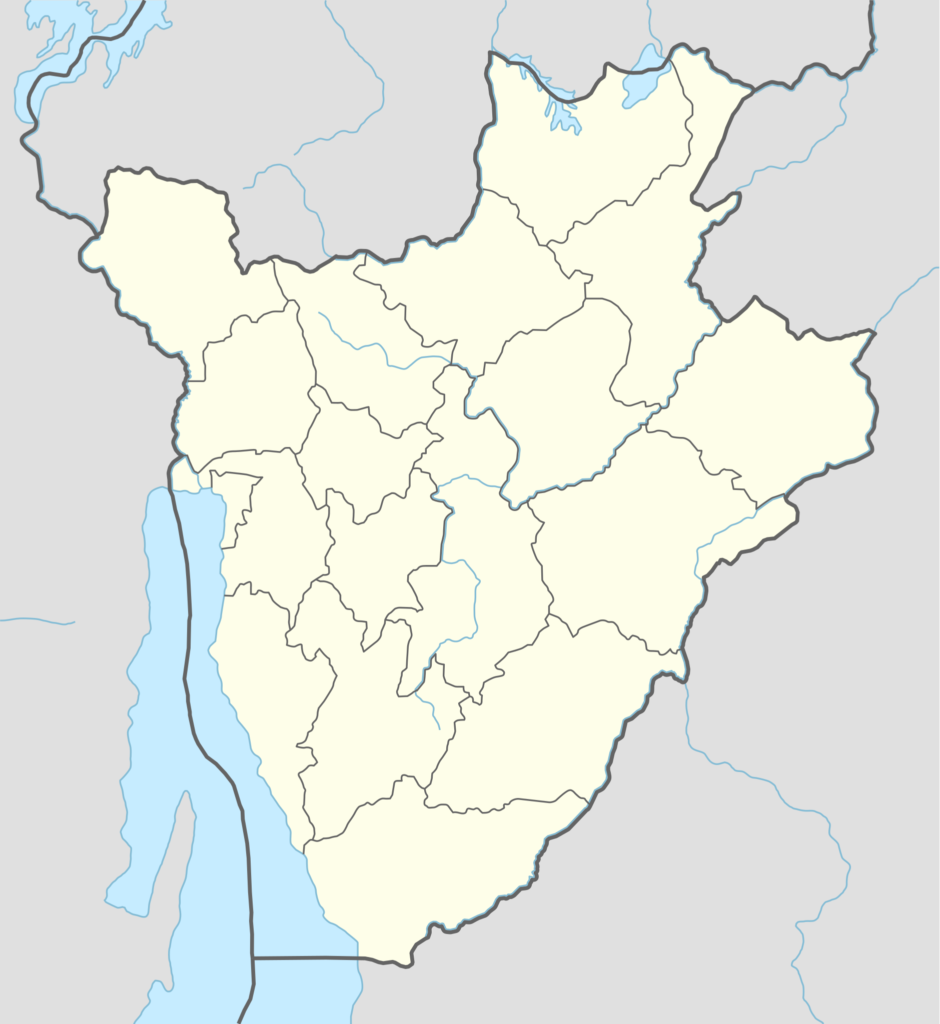 Carte vierge du Burundi.