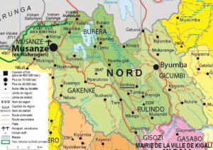 Carte de la province du Nord, Rwanda