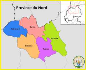 Quels sont les districts de la province du Nord du Rwanda ?