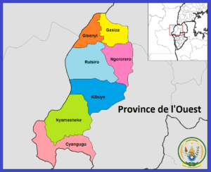 Quels sont les districts de la province de l’Ouest, Rwanda ?