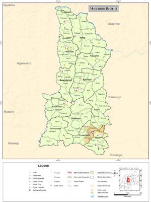 Carte du district de Muhanga