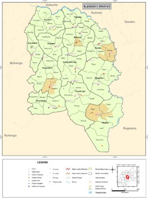 Carte du district de Kamonyi