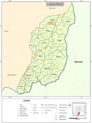 Carte du district de Gisagara