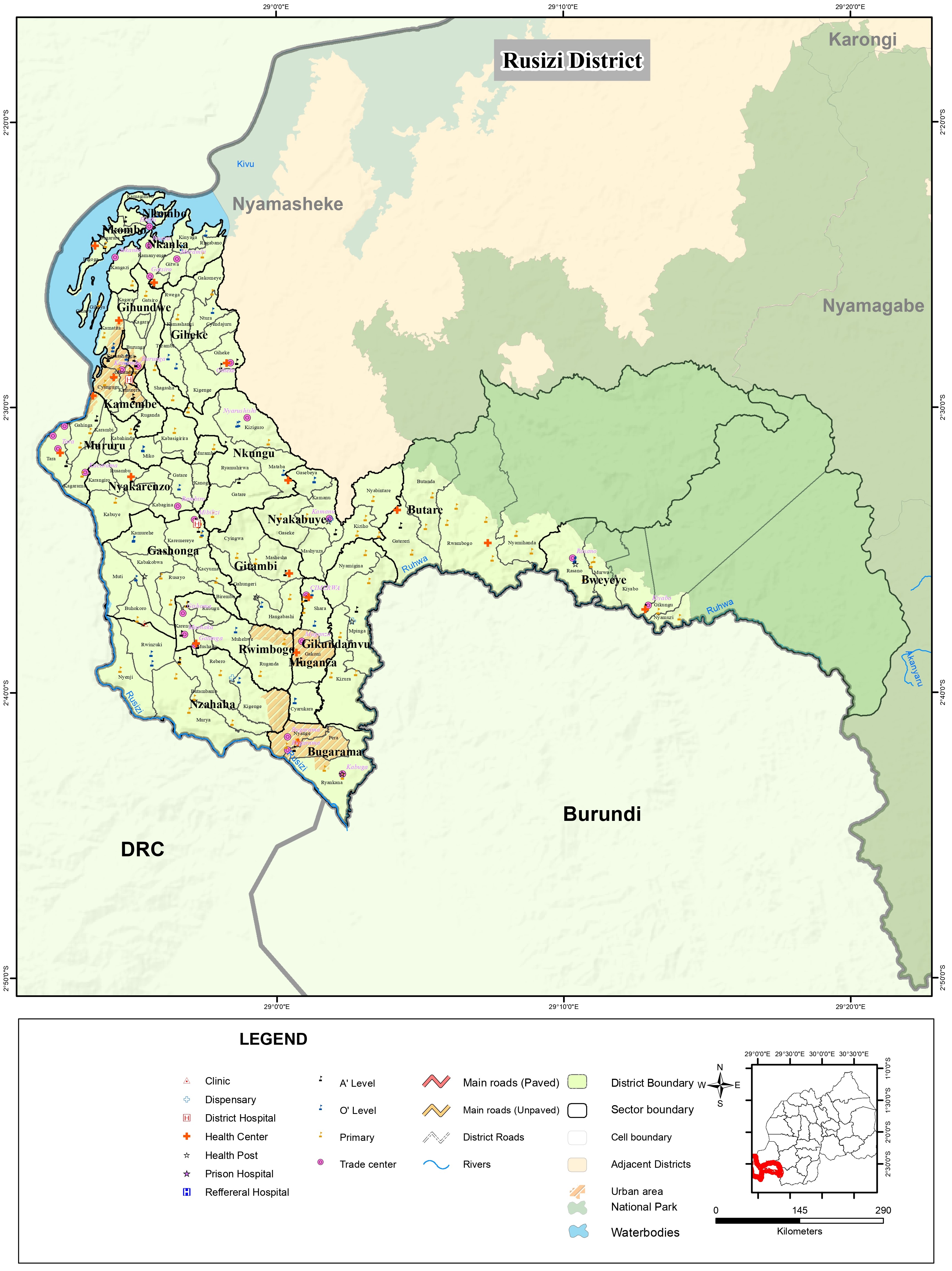 Carte Du District De Rusizi