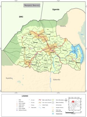 Carte du district de Musanze