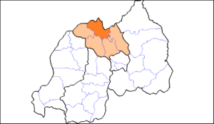 Carte de localisation du district de Burera.